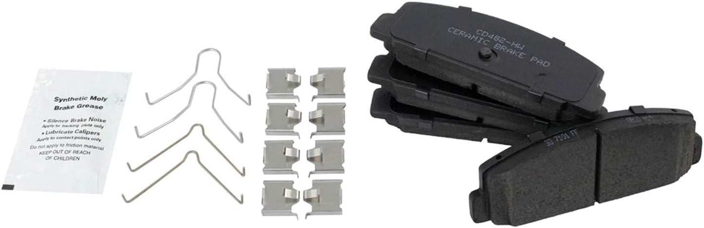 TRQ Rear Brake Pads Ceramic for Mazda 6, Protege, RX-7 Models