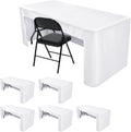 Fitted Tablecloths for 6 ft Rectangle Table - 6-Pack White