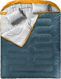 MEREZA Double Sleeping Bag for Adults Mens XL Queen Size - Roomy Warm