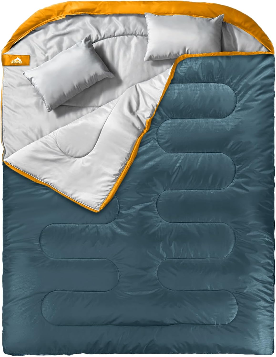 MEREZA Double Sleeping Bag for Adults with Pillow, XL Size