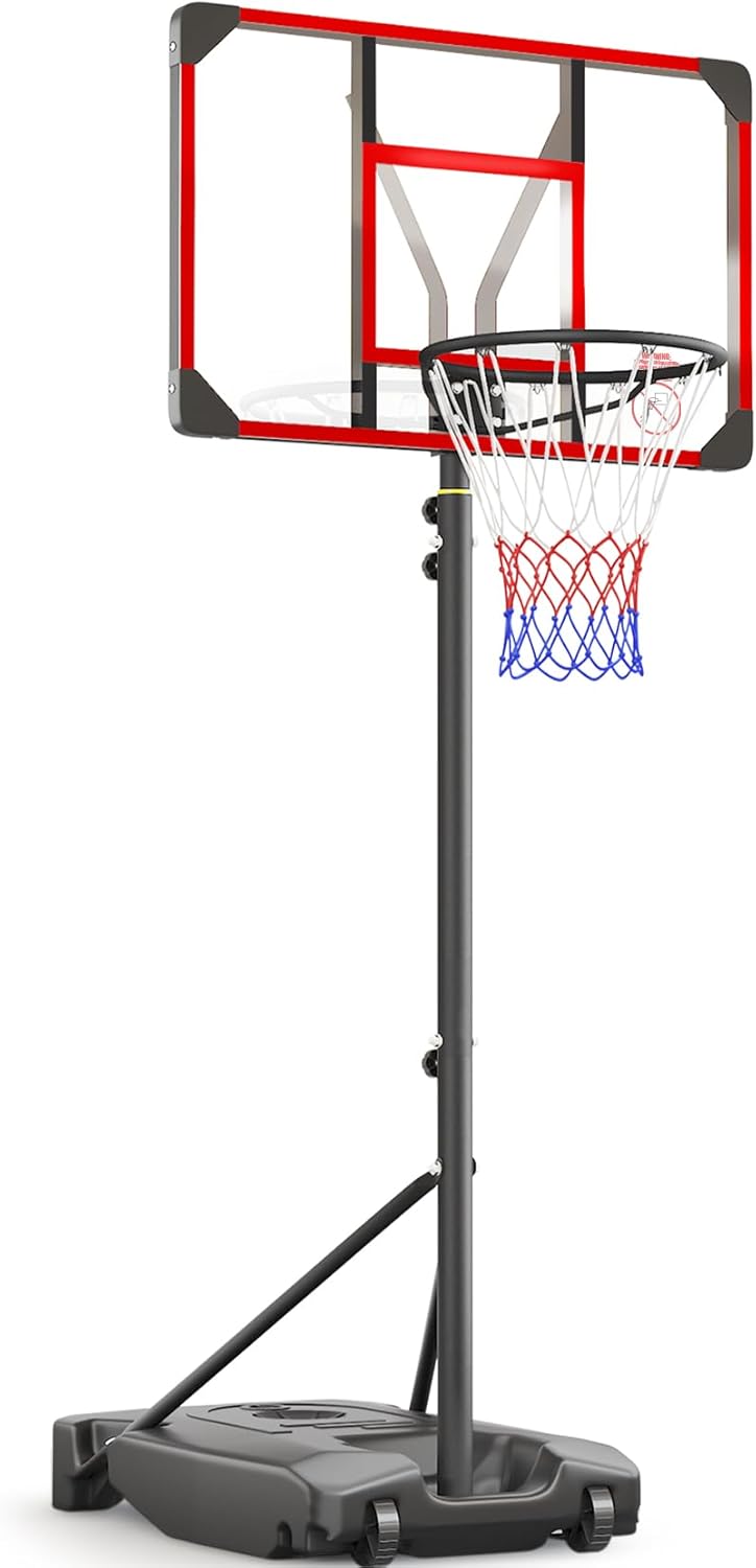 Kids Basketball Hoop Outdoor Adjustable 4.82-8.53ft for Fun