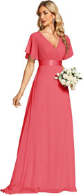Ever-Pretty Classic Chiffon V-Neck Floor Length Bridesmaid Dress our