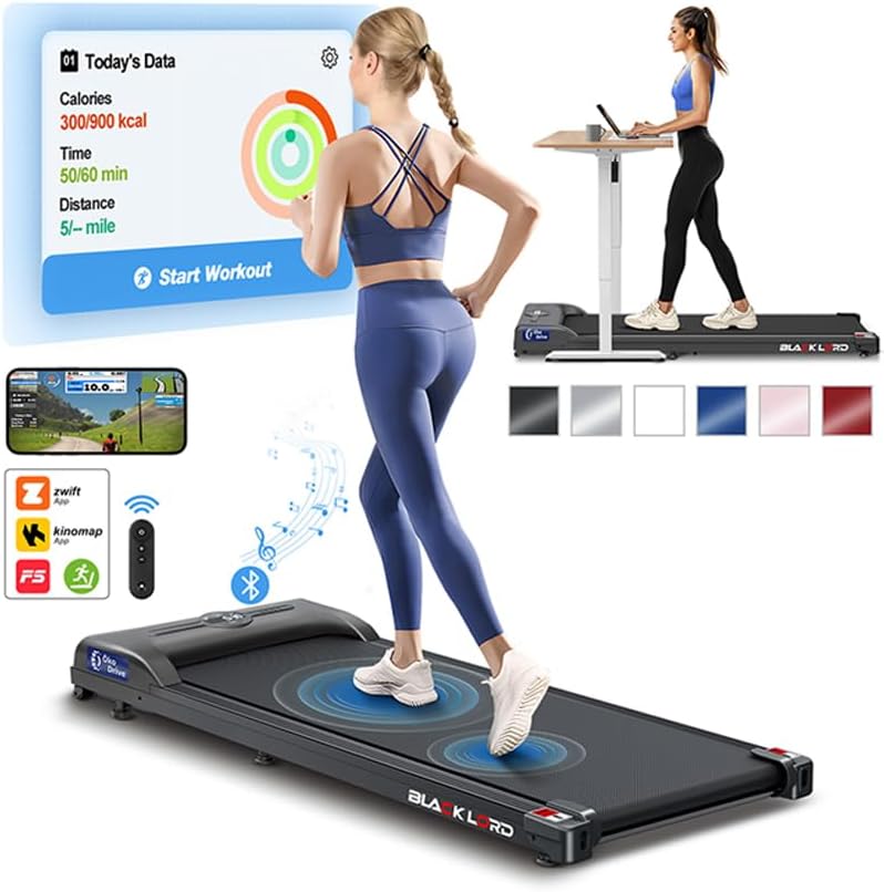 BLACK LORD Walking Pad with Handle Bar for Home Fitness