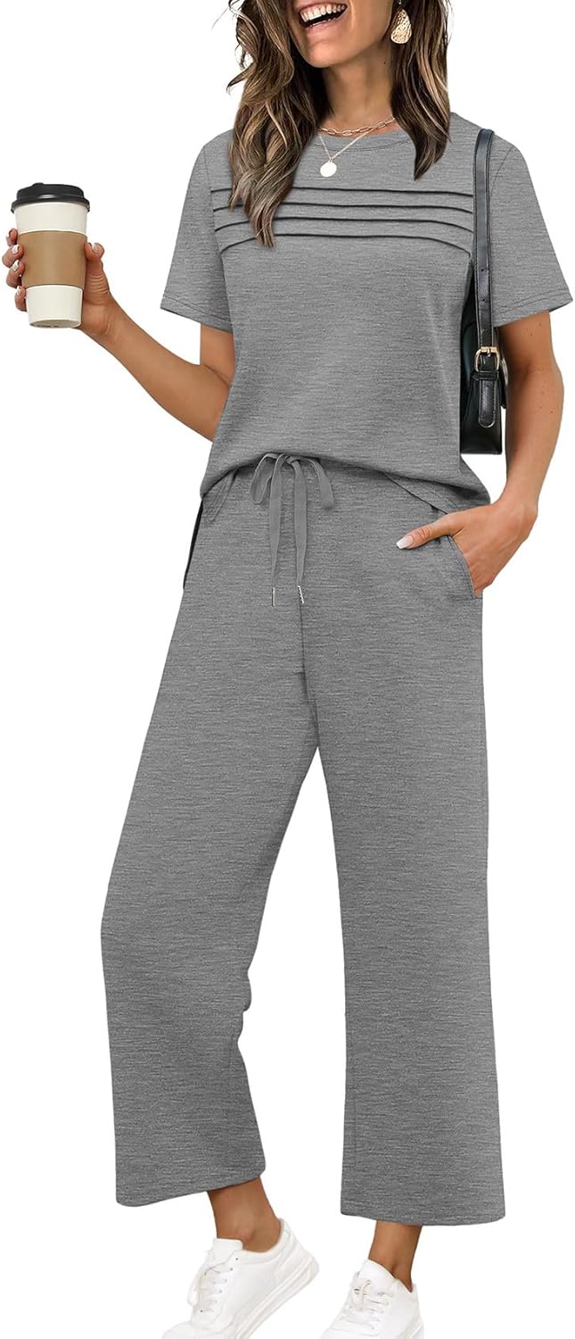 WIHOLL Two Piece Sets for Women Summer Travel Outfits