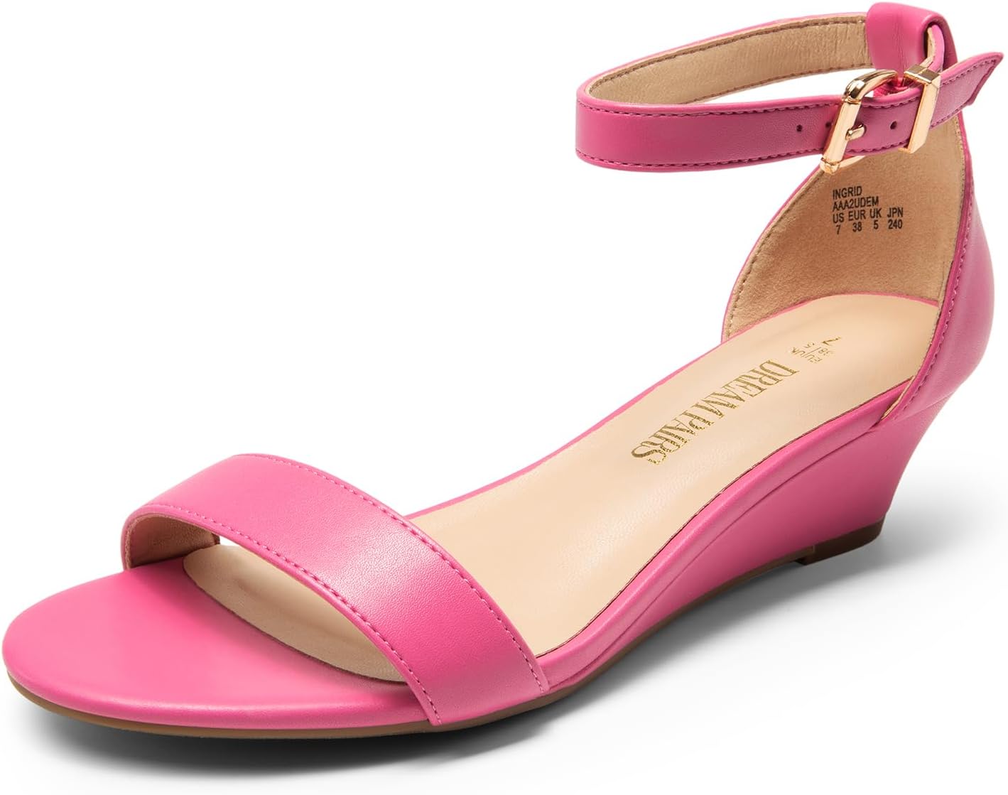 DREAM PAIRS Women's Ingrid Ankle Strap Low Wedge Sandal Review