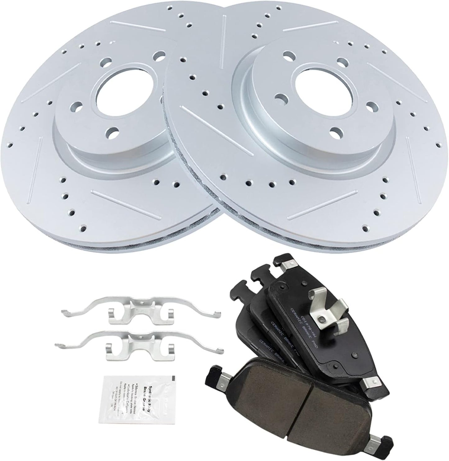 TRQ Front Performance Brake Pad & Rotor Kit for Ford Escape