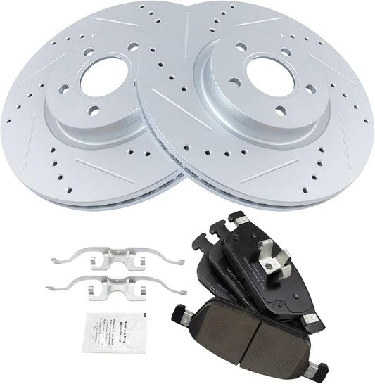 TRQ Front Performance Brake Pad & Rotor Kit for Ford Escape