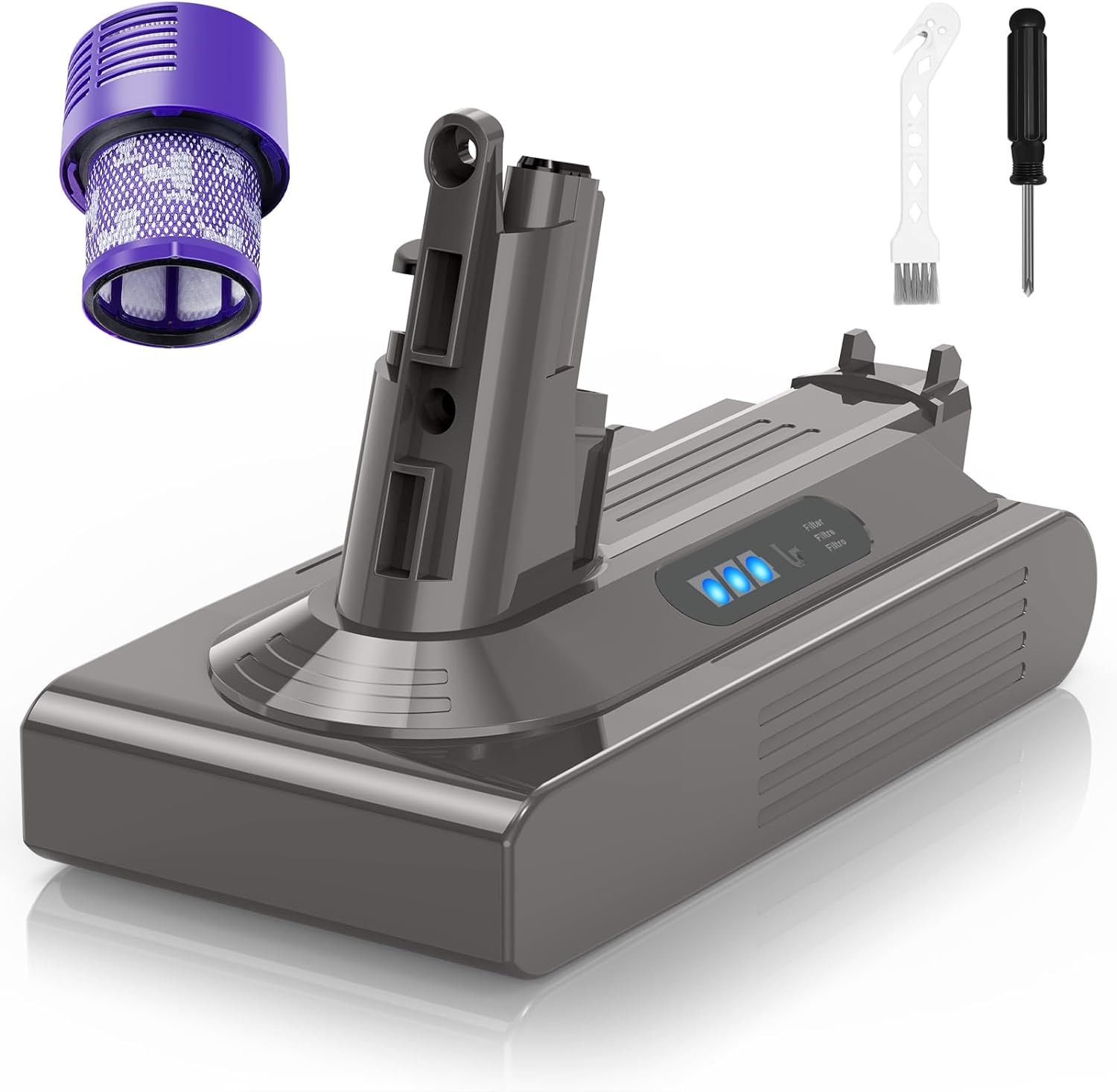 Dyson V10 Battery 6000mAh Lithium Ion - Filter Included