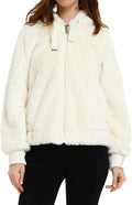 Bellivera Faux Fur Coat Shearling Hooded Jacket - Warm, Plush Style