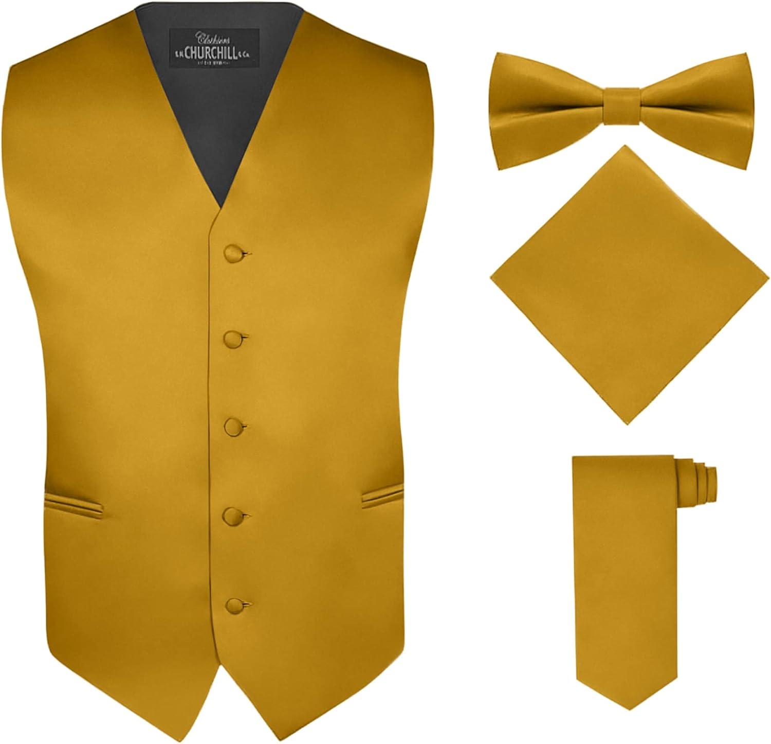 S.H. Churchill & Co. Men's 4 Piece Vest Set for Formal Events