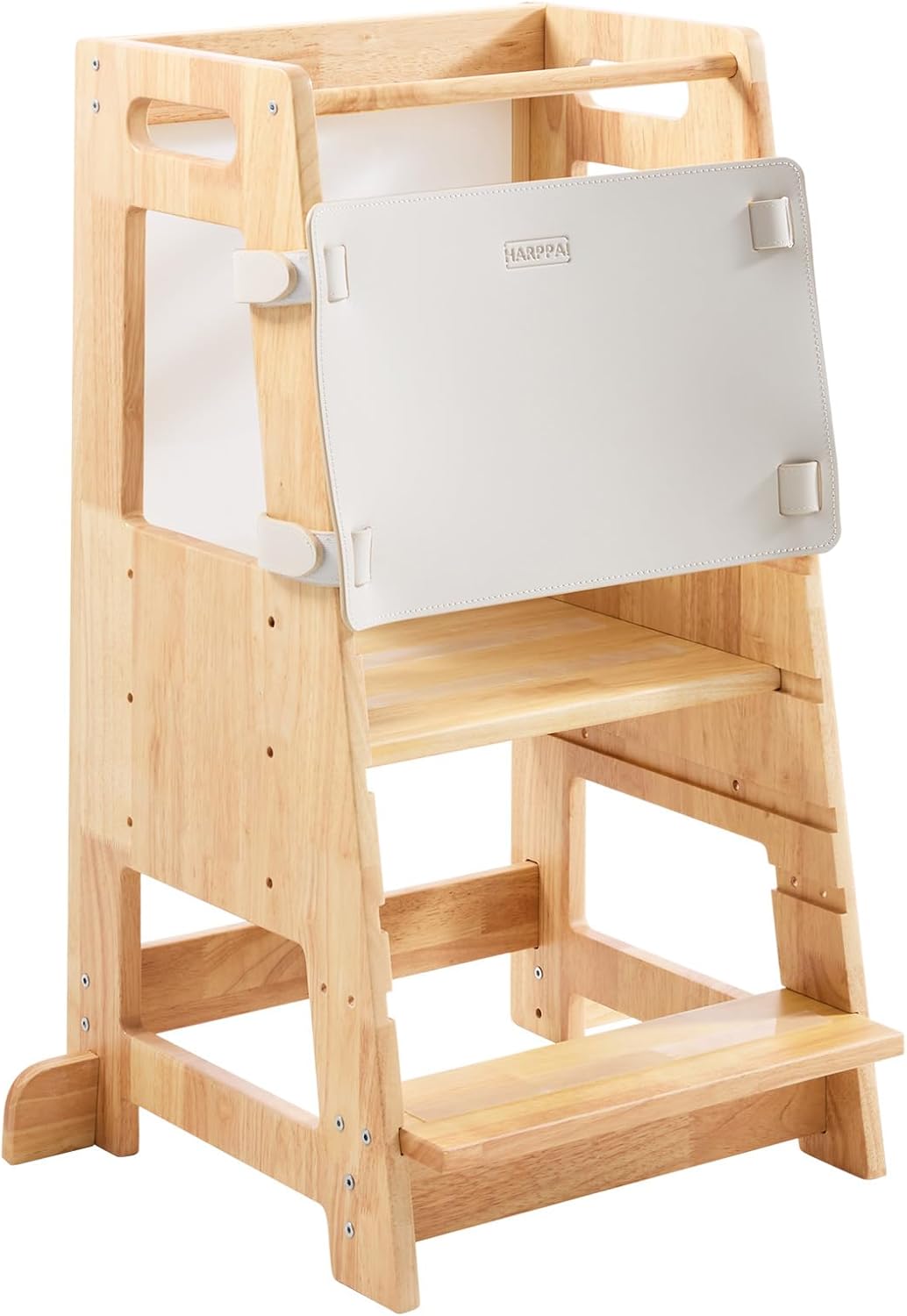 Toddler Kitchen Stools Helper with Adjustable Height and Safety Rail