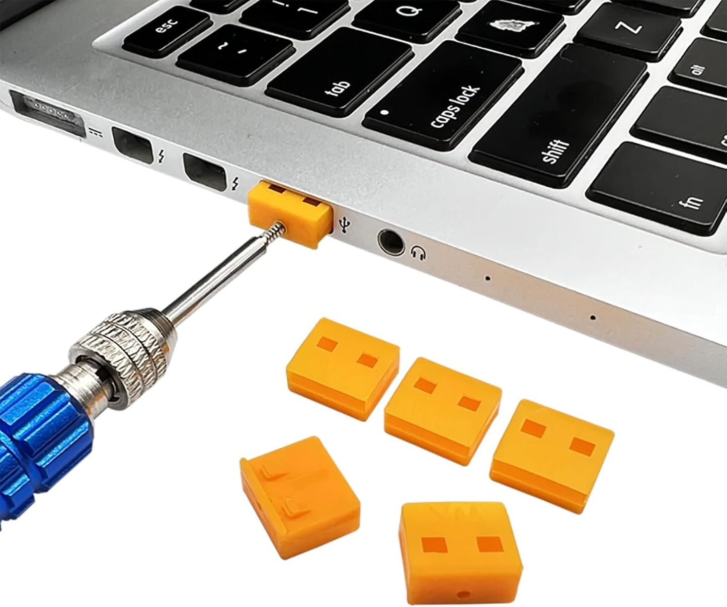 50Pcs USB Port Lock with 3 Keys for Data Security and Protection