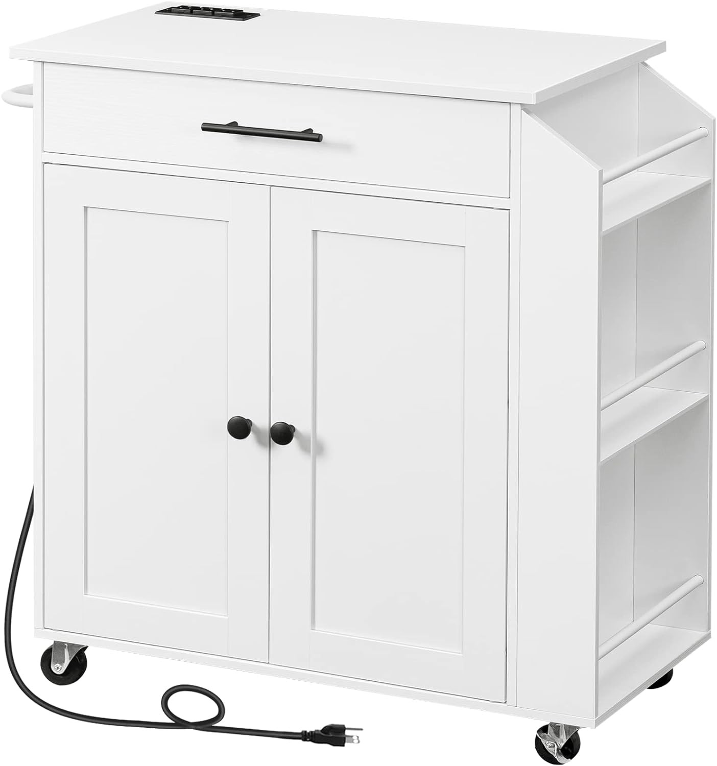 Portable Kitchen Island with Power Outlet