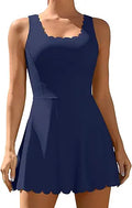 Women Tennis Dress with Shorts Workout Golf Skirts - Removable Bra