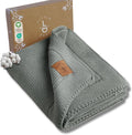 100% Organic Cotton Baby Knitted Blanket - Soft, GOTS Certified