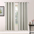 Yakamok Blackout Curtains for Living Room - Light Beige Set