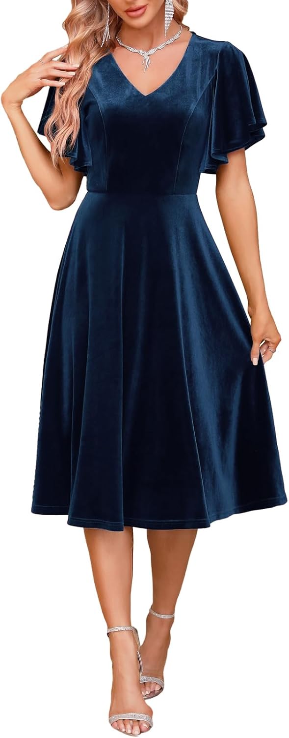 Bridesmay Women's Formal Cocktail Wedding Guest Dress 2025