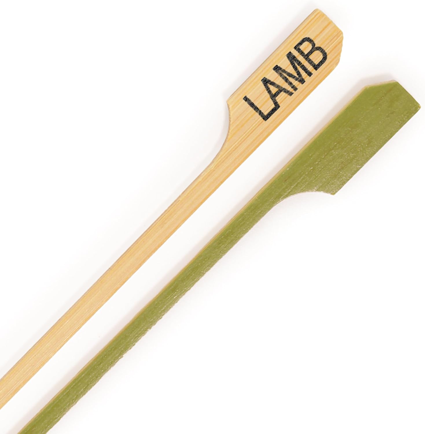 BambooMN Lamb Meat Marker Paddle Skewer Picks - 1,000 Count