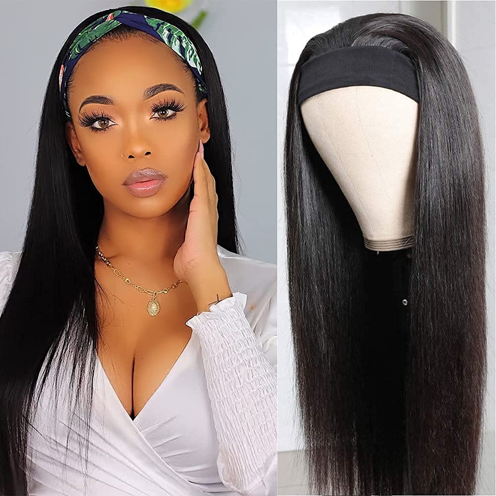 TNICE Headband Wig Human Hair Straight 20 Inch for Black Women
