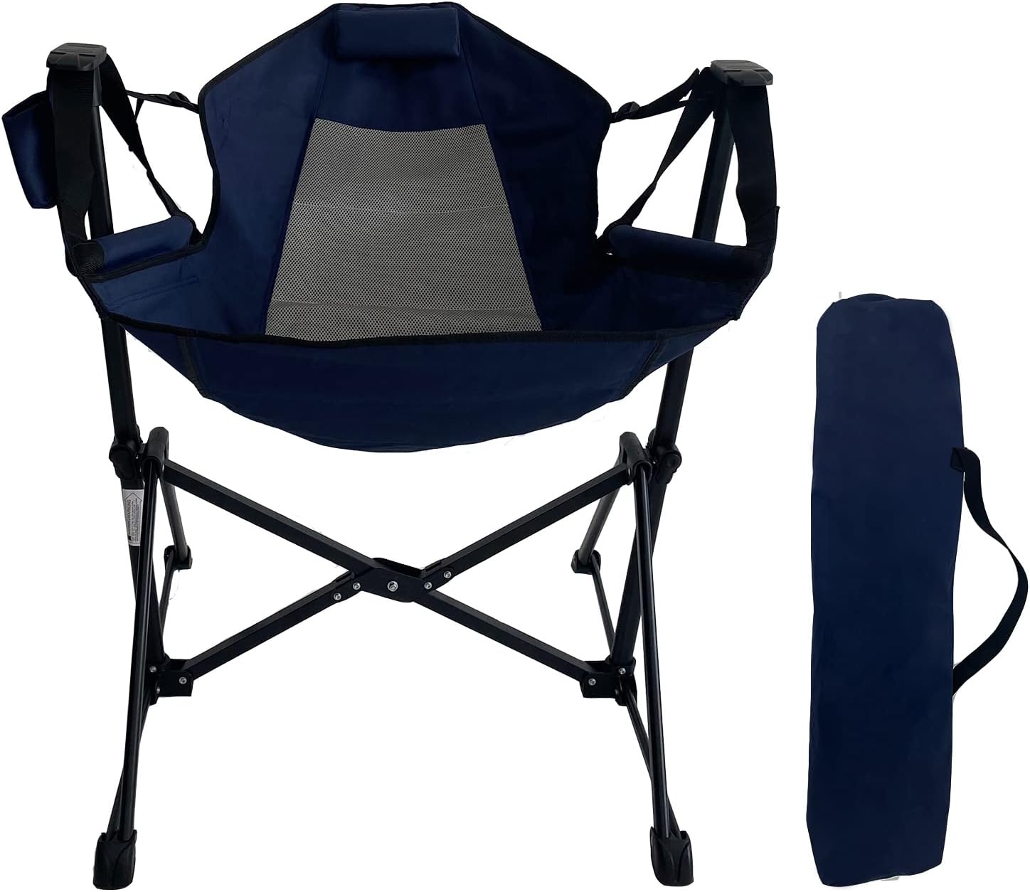 Folding Hammock Chair: Swinging, Portable & Supportive | GARDIMAX Blue