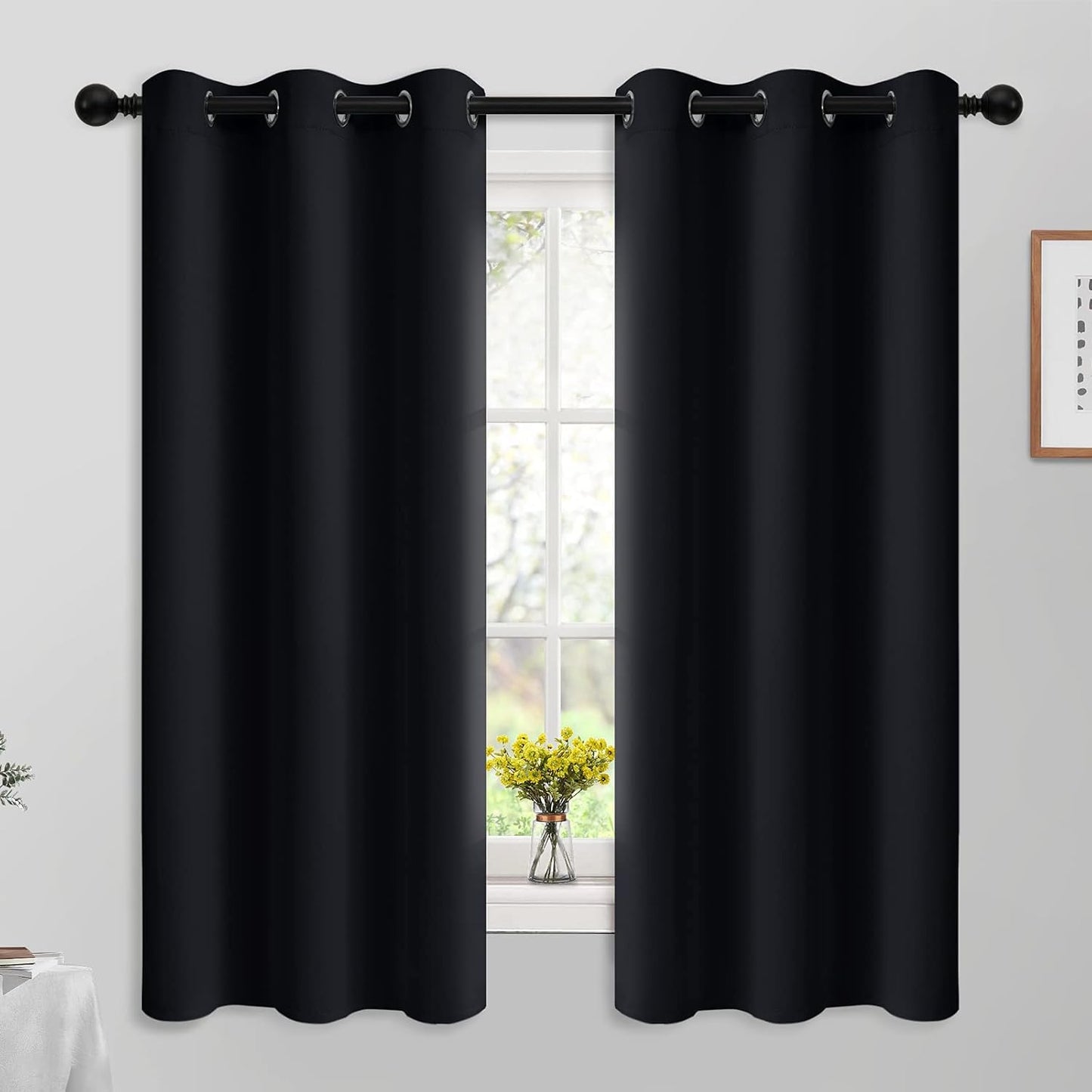 Yakamok 63 Inch Blackout Curtains for Bedroom and Living Room