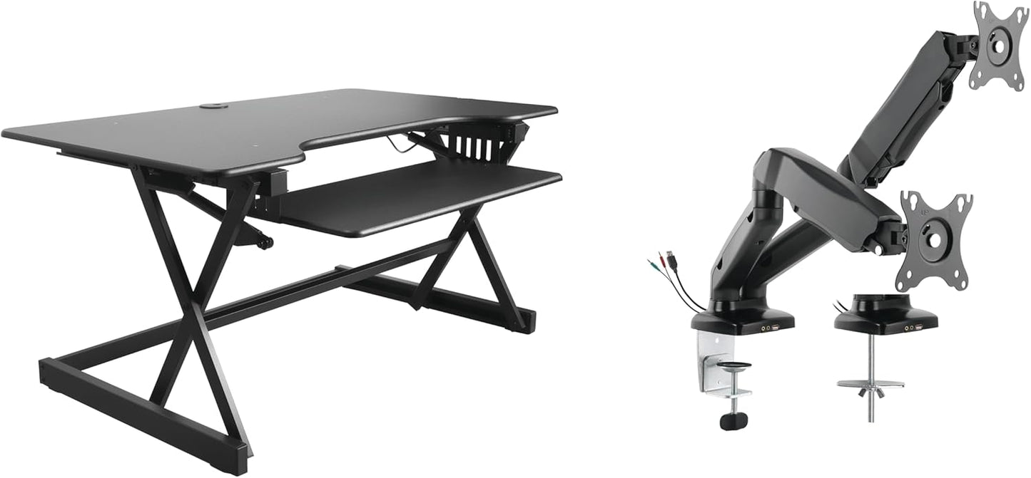 Rocelco 40in Height Adjustable Standing Desk Converter Review