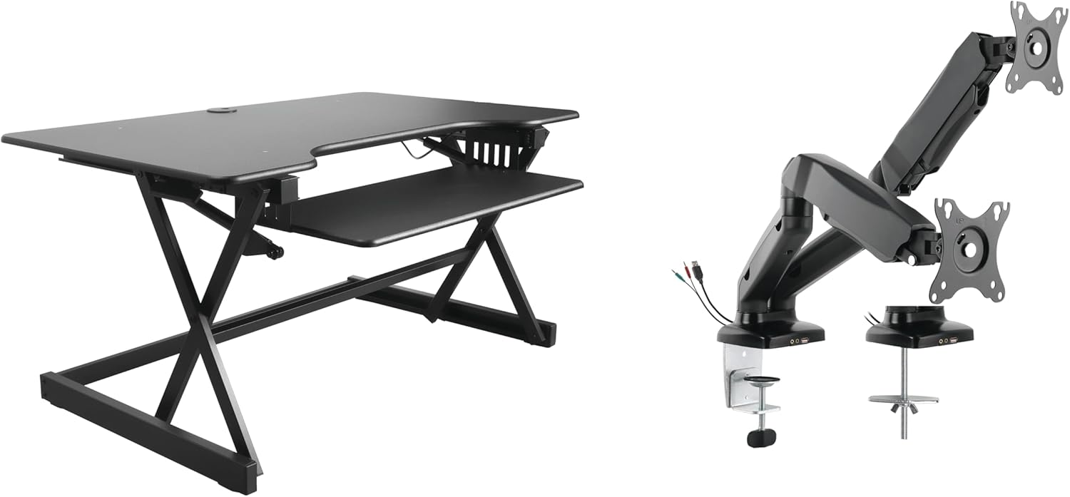Rocelco 40in Height Adjustable Standing Desk Converter Review