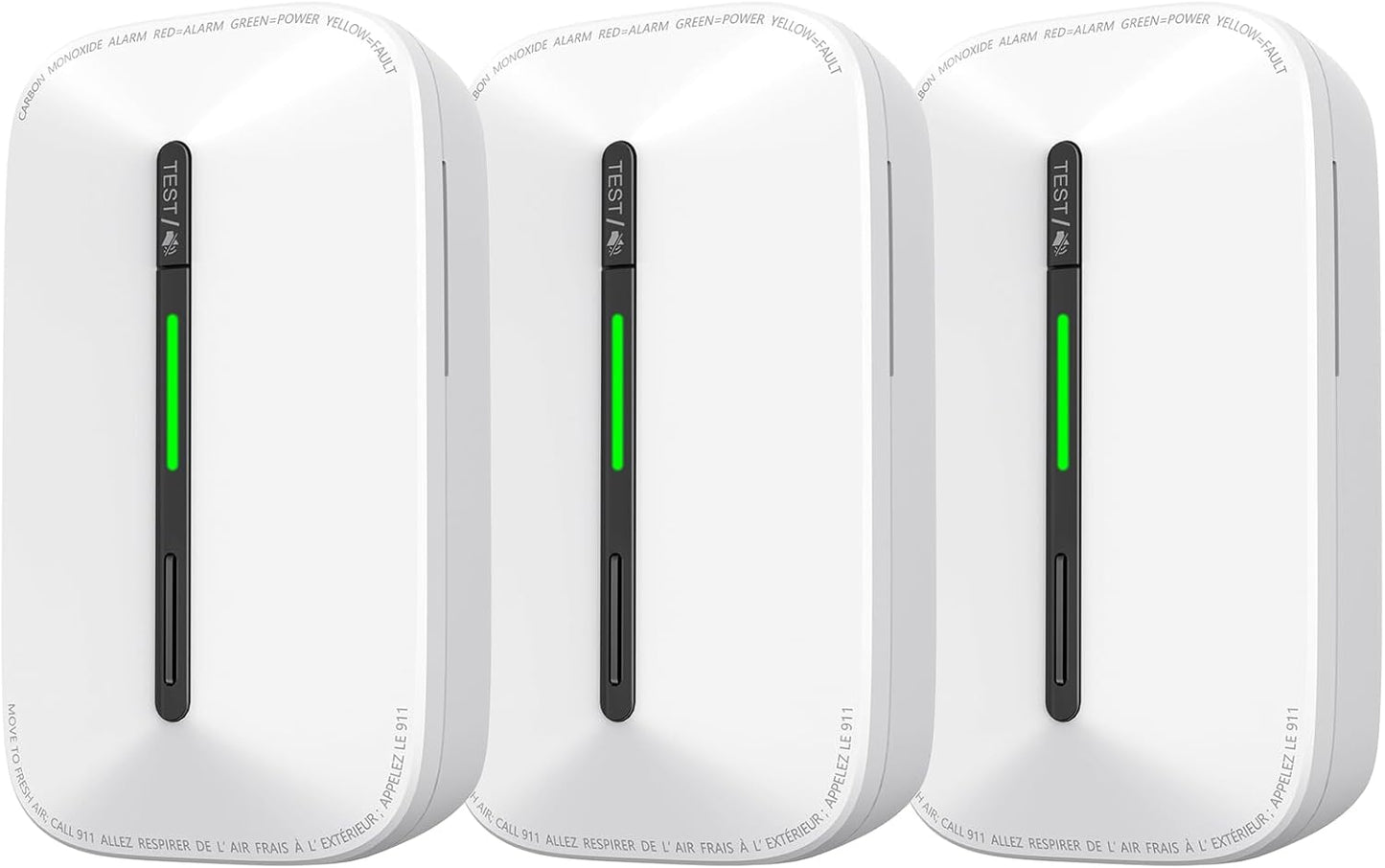 Portable Carbon Monoxide Detectors with 10 Year Battery Backup