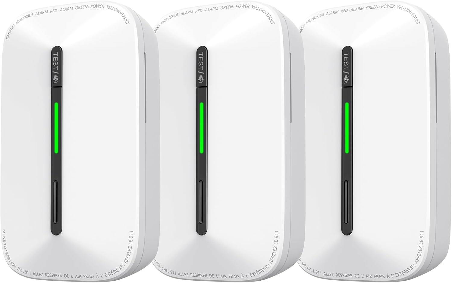 Portable Carbon Monoxide Detectors with 10 Year Battery Backup