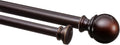 Adjustable Curtain Rods 72 to 144 in Double Rod - Heavy Duty Support