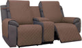 Reversible Loveseat Recliner Cover Brown/Beige - 2 Seat Protector