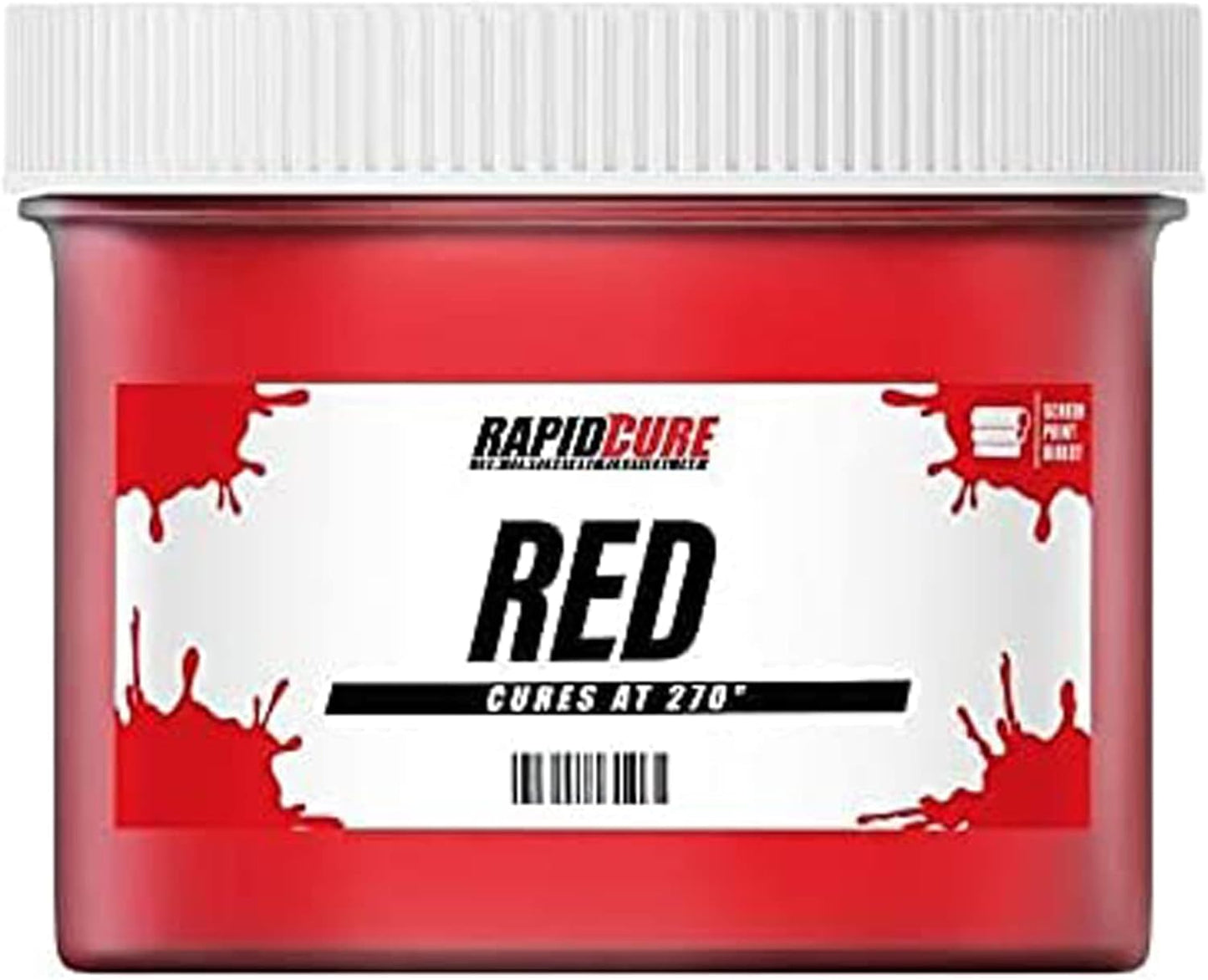 Rapid Cure Screen Printing Ink Red - Versatile Fabric Paint 3.5 Gallon