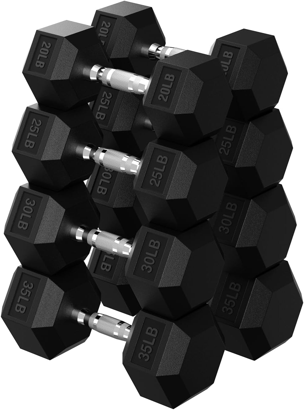 Hex Dumbbell Set for Home Gym - 45 to 480 lb Rubber Weights
