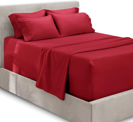 Extra Deep Pocket Queen Sheets Set for 18-24 Inch Mattresses