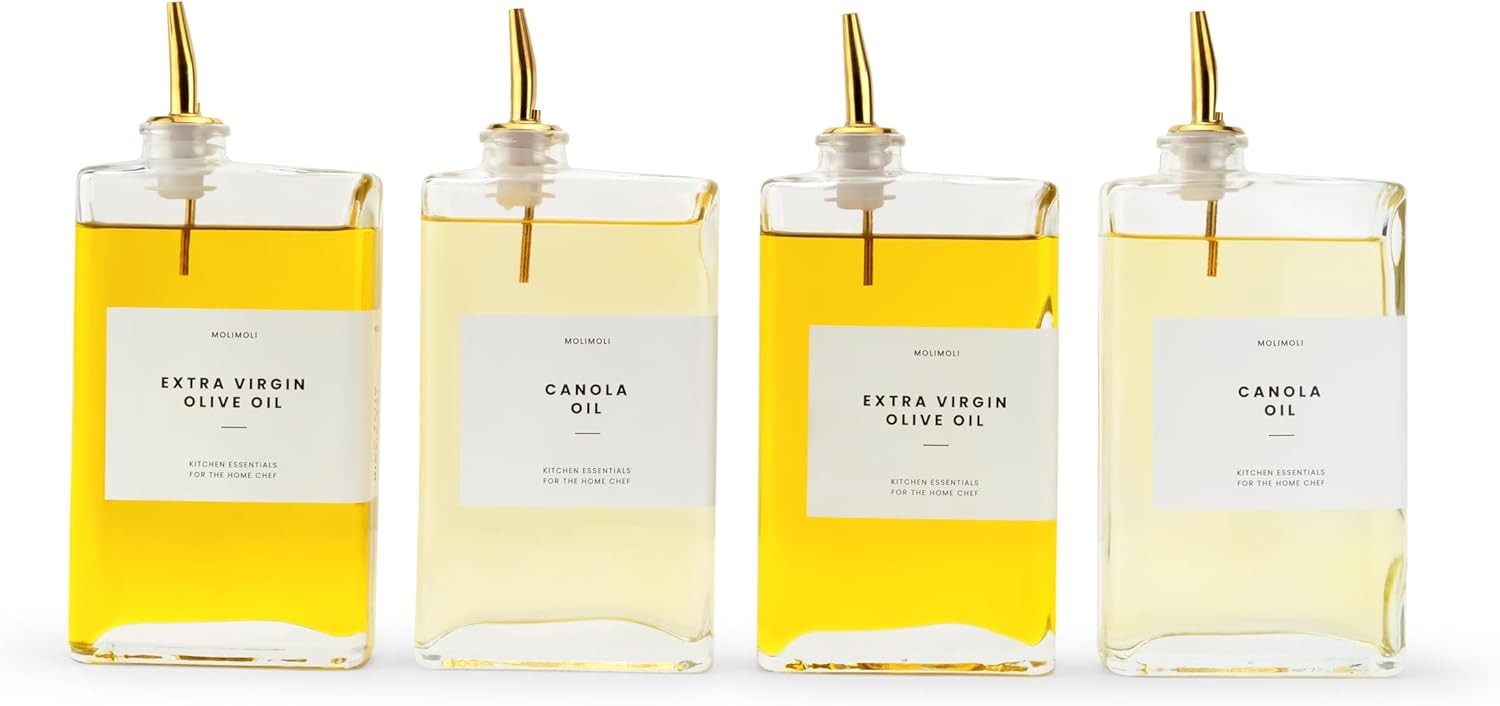 Molimoli Olive Oil Dispenser Bottle Set for Modern Kitchens