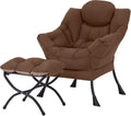 Lazy Chair with Ottoman Modern Lounge Accent Armchair - Cozy Support