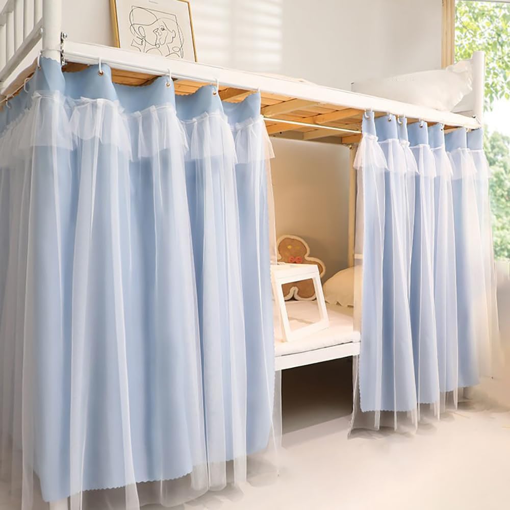Privacy Curtains Set for Bunk Beds - Blue