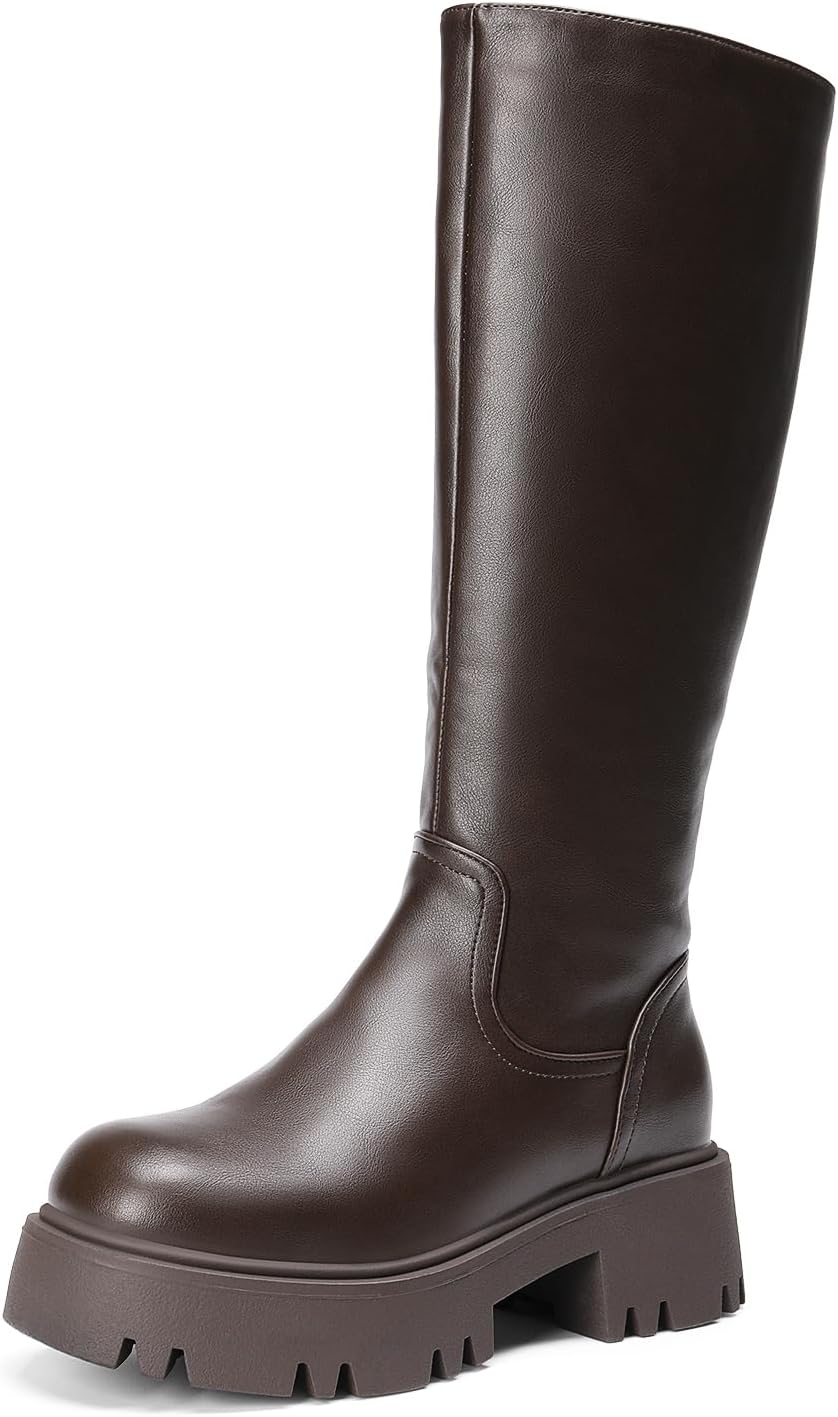 DREAM PAIRS Knee High Boots: Stylish Chunky Platform Footwear