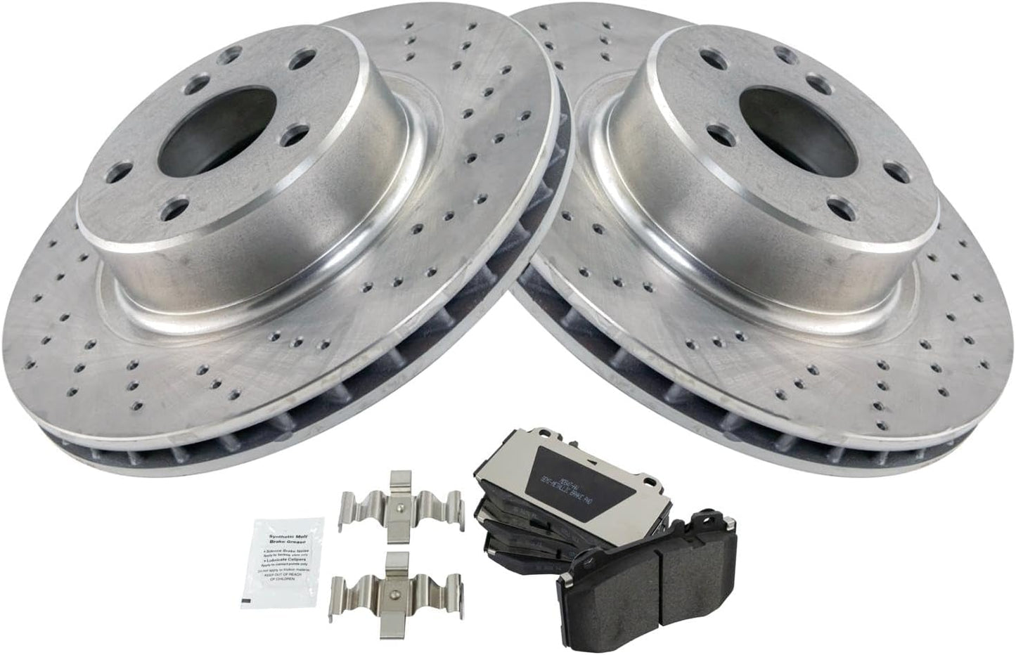 TRQ Front Brake Pad & Rotor Kit for 2003-2006 Mercedes-Benz