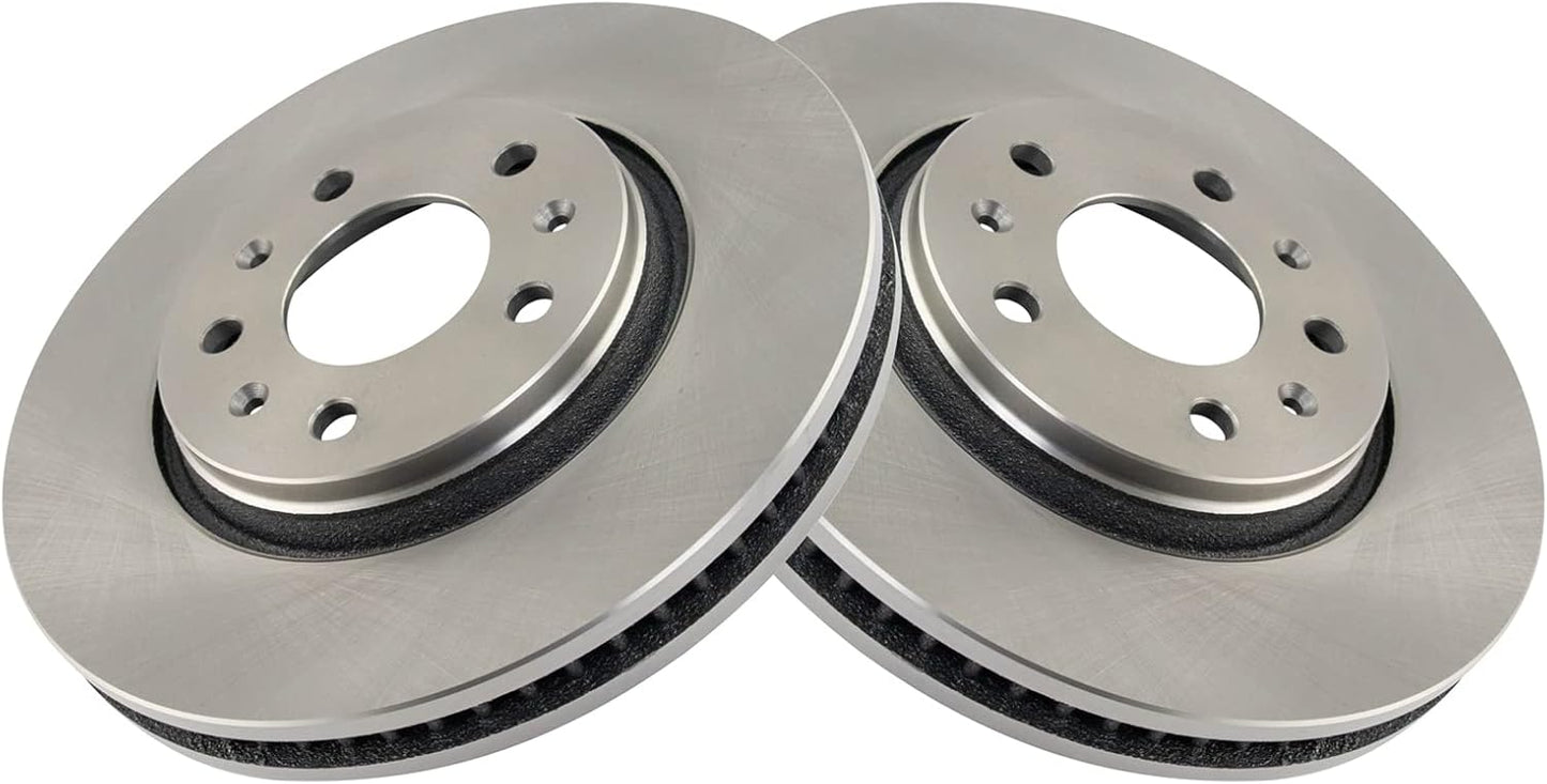 TRQ Front Brake Rotors Set for Cadillac CTS & STS 2003-2008