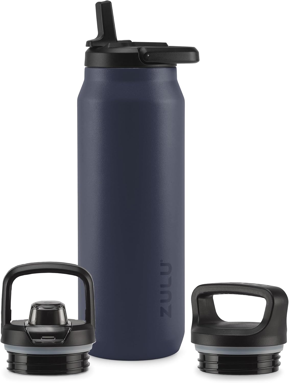 ZULU Base 40oz Stainless Steel Water Bottle with 3 Lids