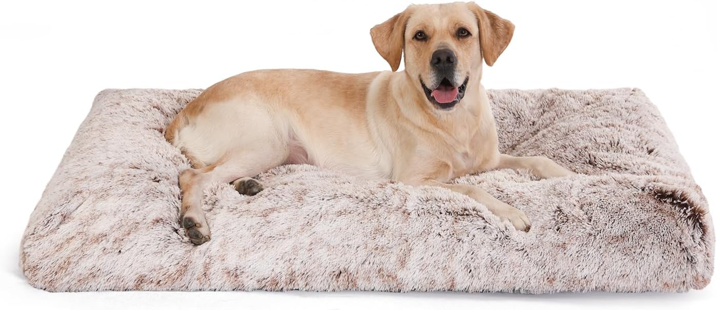 Extra Large Waterproof Plush Dog Crate Bed for Comfort & Safety