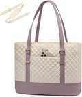 LOVEVOOK Laptop Bag for Women 15.6 in Work Tote - Quilted Professional
