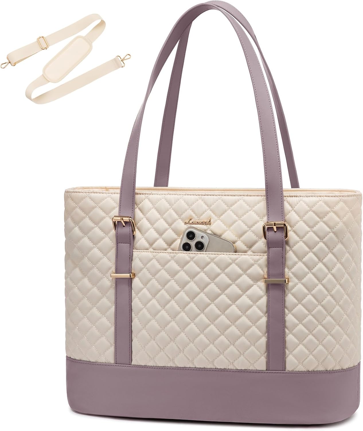 LOVEVOOK Laptop Bag for Women - Elegant 15.6 Inch Tote