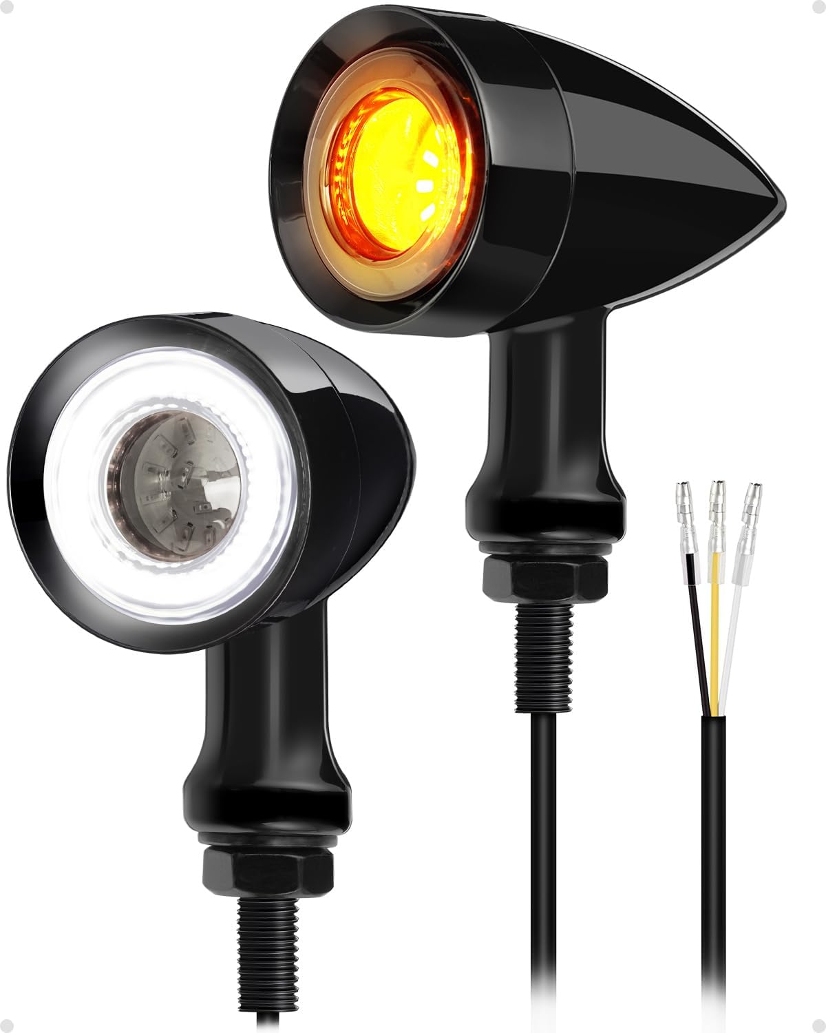 Benlari Motorcycle Bullet 48 LEDs Turn Signal Light for Bikes