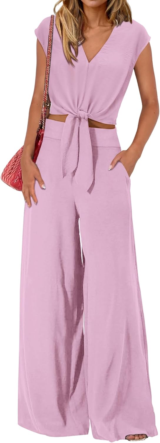 PRETTYGARDEN Women's Summer 2 Piece Outfits for Casual Chic