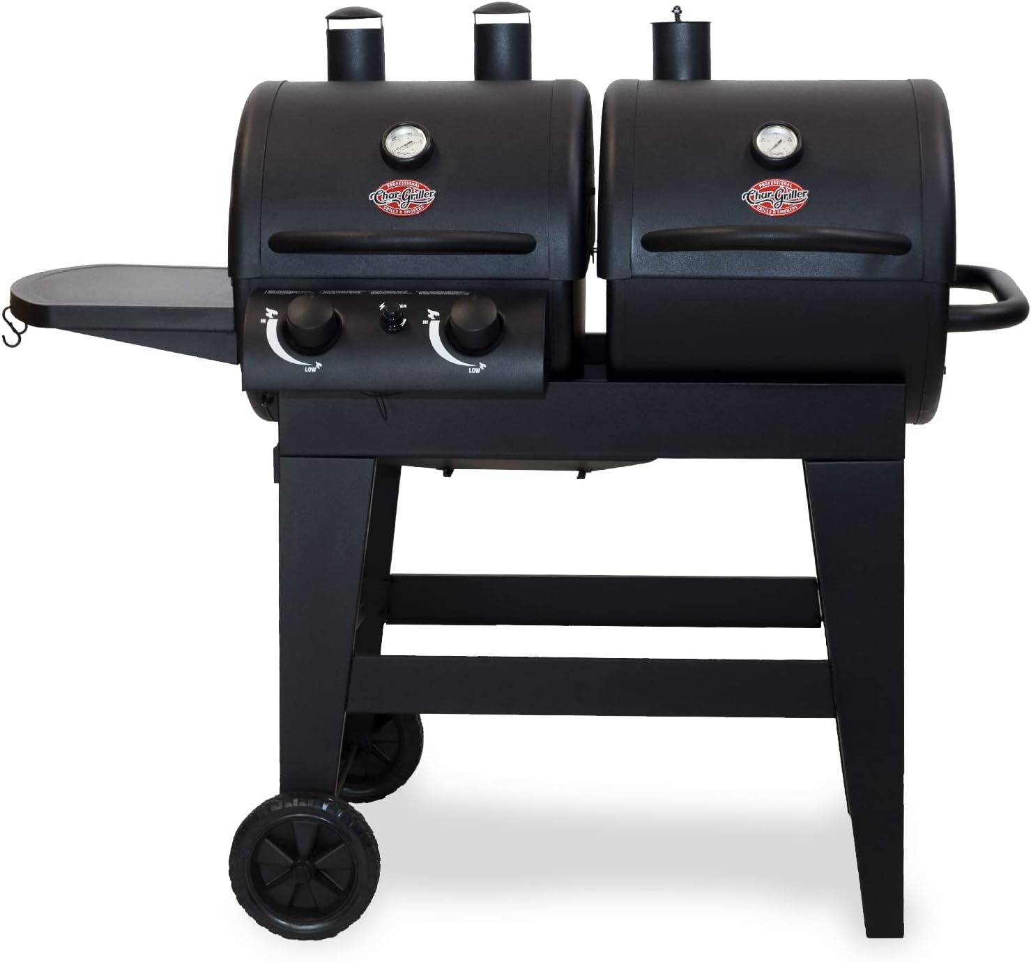 Char-Griller Dual-Function 2-Burner 24,000 BTU Grill and Smoker