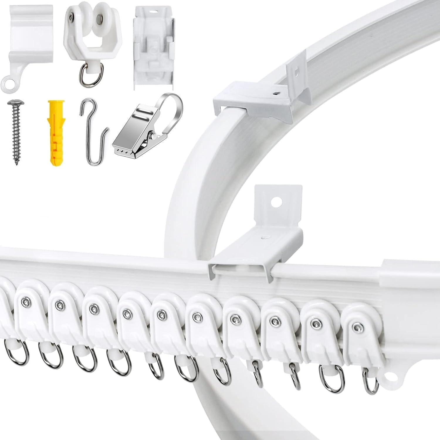 VRSS Flexible 5M Curtain Track w/ Stainless Clips
