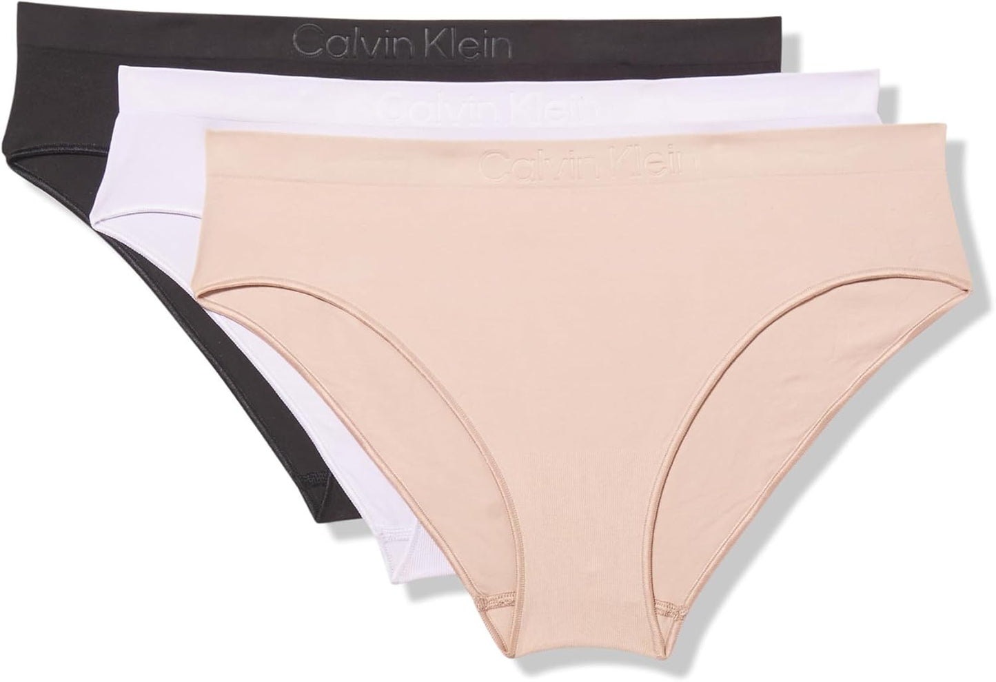 Calvin Klein Women's Bonded Flex Seamless Mid Rise Bikini 3-pack