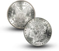 Antique 1880 S Morgan Silver Dollar Coins - Vintage Reproduction Set